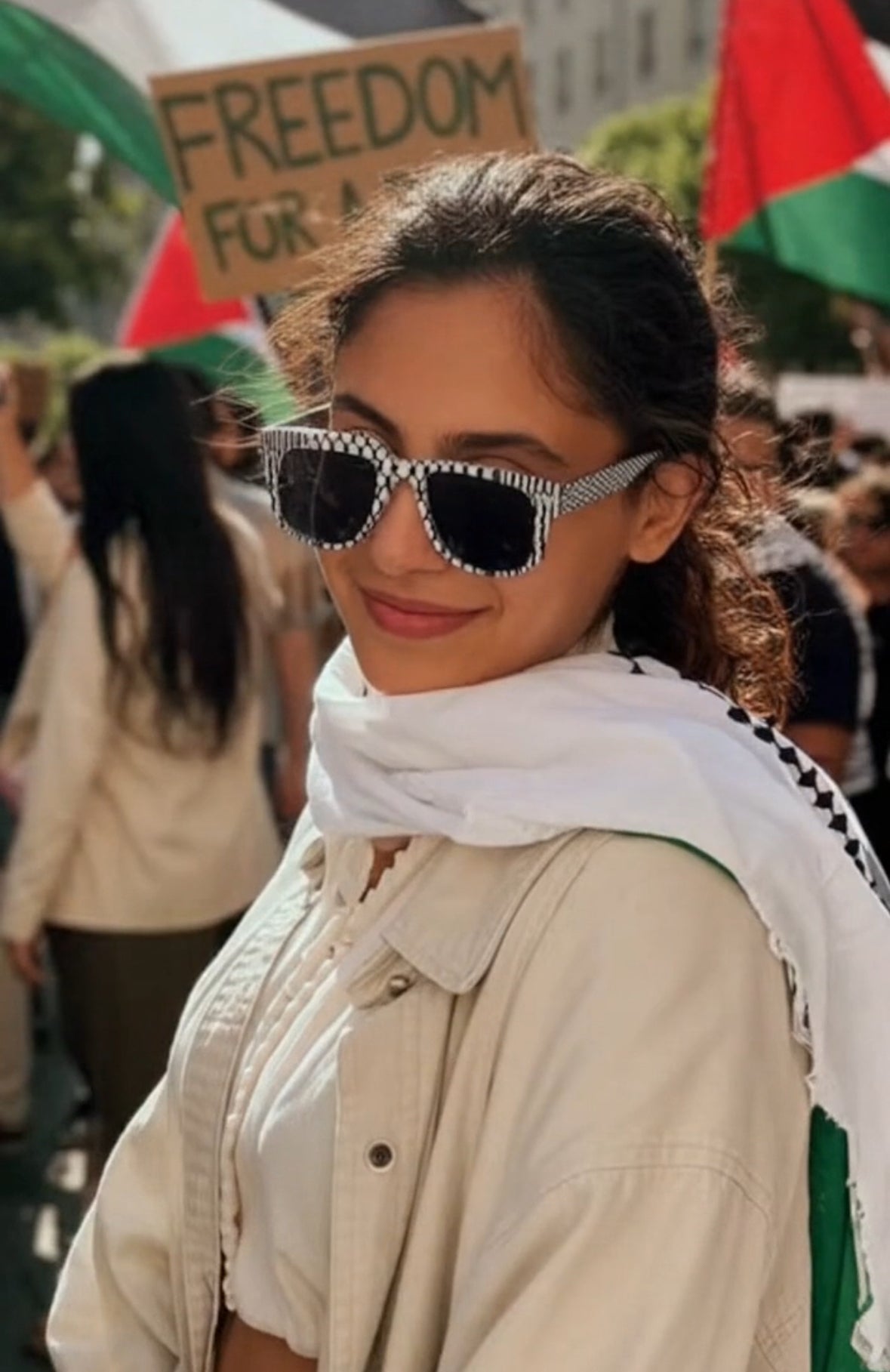 Keffiyeh Frame Polarized Sunglasses **Back in Stock **