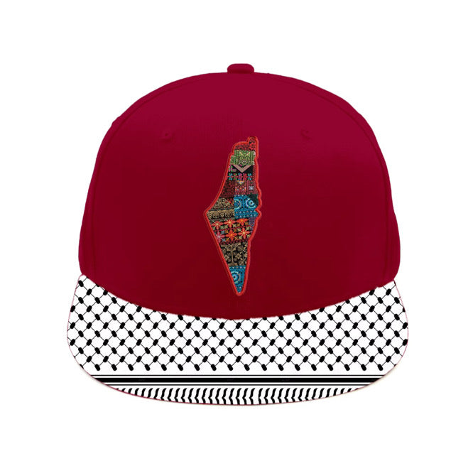 Baseball Cap - Adult Size Custom Quality Palestine Keffiyeh Brim
