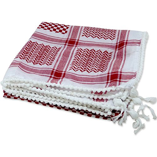 Keffiyeh Scarf - Black or Red