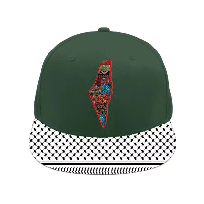 Baseball Cap - Adult Size Custom Quality Palestine Keffiyeh Brim