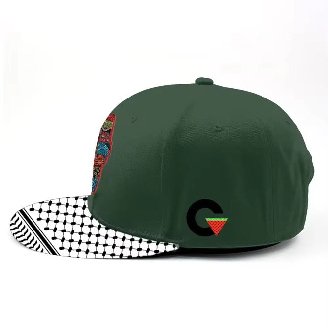 Baseball Cap - Adult Size Custom Quality Palestine Keffiyeh Brim