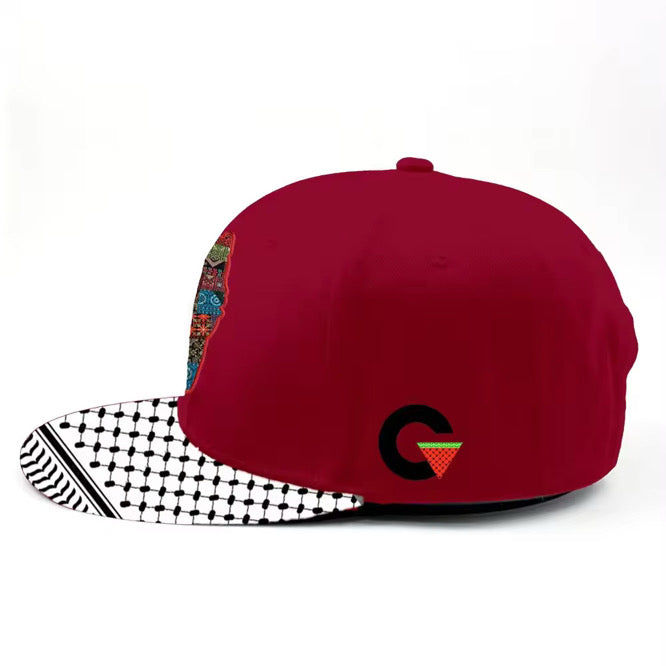 Baseball Cap - Adult Size Custom Quality Palestine Keffiyeh Brim