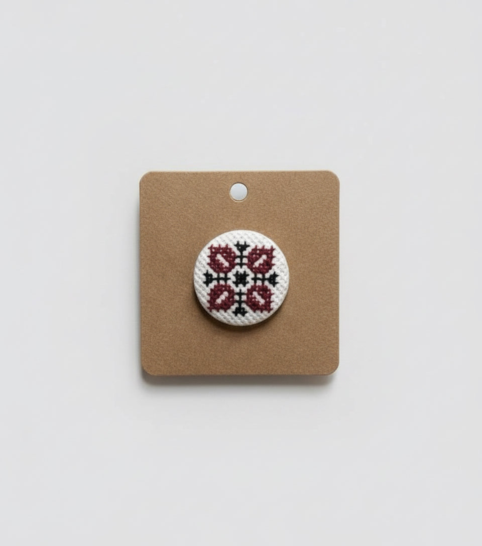 Custom Yafa Embroidery Hand Tatreez Pins - 5 piece set