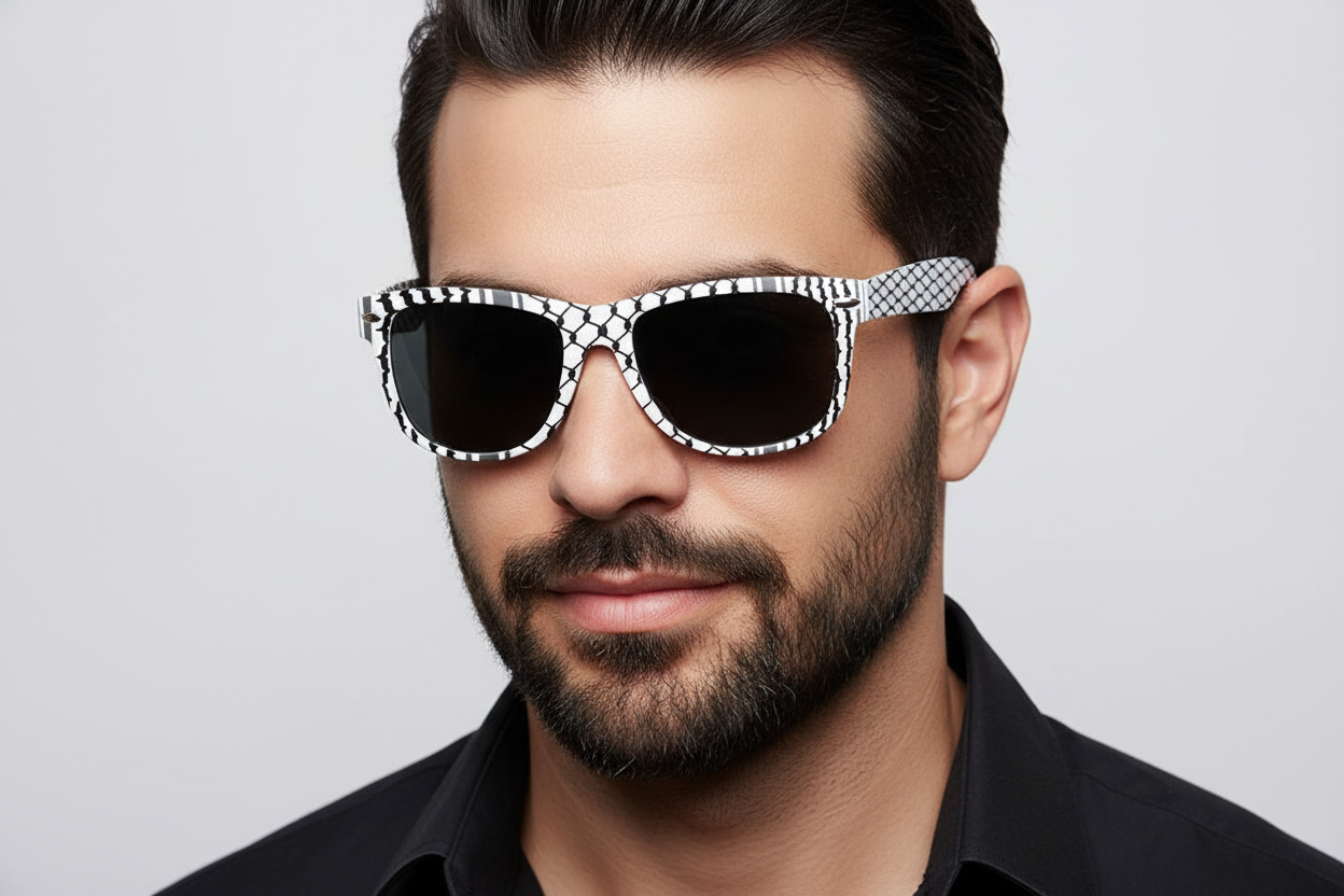 Custom Keffiyeh Frame Polarized Sunglasses